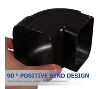 Ciieeo Adaptateur Coudé en Alliage d'Aluminium 60X80 MM Raccord Métallique de Descente Pluviale à Angle Droit 90° Connecteur pour Tuyau de Gouttière Installation de Système de