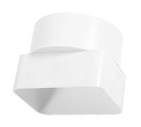 Ciieeo Adaptateur de Gouttière Extérieure en ABS, Connecteur de Descente d'Eau de Pluie 80X55 MM vers Tube Rond 75 MM, Kit de Raccordement pour Système de Collecte d'Eau Pluviale et