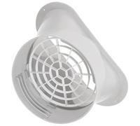 Ciieeo Adaptateur de Tuyau D'échappement en Plastique Argenté pour Climatiseur Meilleure Ventilation avec Embout Plat et Filet Plastique, Facile à Installer