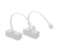 Ciieeo Adaptateur Répartiteur Rj11 6p4c pour Câble Téléphonique Blanc