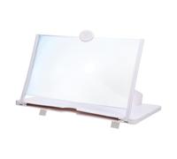 Ciieeo Amplificateur D'écran Compact de Téléphone Portable Blanc en Abs Effet Tridimensionnel et Lecture Confortable pour Salon des Actualités