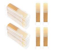 Ciieeo Anches de Saxophone Soprano en Bois pour Débutants et Professionnels, Dureté 2,5, Lot de 30 Pièces Boîte de Rangement Plastique, Accessoires pour Instruments à Vent et Pratique