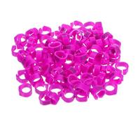 Ciieeo Anneaux de Marquage des Pattes de Volaille Bague D'identification des Pigeons Numérotés 001-100 PP Violet 100 Pcs pour Poules et Cailles, Volière et Ferme