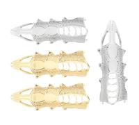 Ciieeo Anneaux Vintage Punk sans Nickel en Alliage Argenté 4 Pièces Bagues Décoratives Complètes et Anniversaire pour Femmes pour Doigts, Accessoires Cosplay
