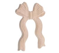 Ciieeo Applique en Bois Sculpté Beige de Nœud Papillon Découpé, Décoration Murale Élégante pour Salon ou Chambre, Résistant la Décoloration