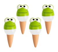 Ciieeo Arrosage Automatique pour Plantes d'Intérieur Lot de 4 Inserts en Céramique Forme Grenouille Système Goutte à Goutte pour Absents