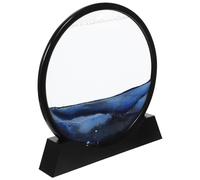 Ciieeo Art du Sable 3D Décoratif 12 Pouces pour Bureau et Maison | Mouvement Liquide Apaisant, Effet Artistique Méditatif, Finition Bleue, Abs, Eau et Sable