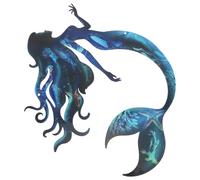 Ciieeo Art Mural Sirène en Métal pour Décoration de Jardin et Salle de Bain, Pièce Unique pour Terrasse, Pelouse et Espaces Extérieurs
