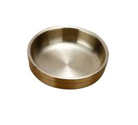 Ciieeo Assiette à Sauce Acier Inoxydable Plat Rond pour et Apéritifs Couleur Dorée pour Sauces Aigre Douce Moutarde