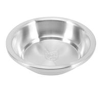 Ciieeo Assiette de service ronde en acier inoxydable multi-usage pour le stockage du poisson et des desserts, assiette vapeur compacte et légère avec bords lisses, sans danger pour une utilisation en
