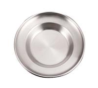 Ciieeo Assiette Plate en Acier Inoxydable pour Barbecue et Nourriture 28 CM Solide pour Collations et Desserts la Cuisine et Pique-