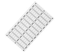 Ciieeo Autocollants de Règle Graduée Étanches 21 Pièces 5-0-5 CM Fond Blanc Texte Noir pour Table de Couture, Outil de Mesure Précis à Montage Central