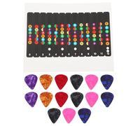 Ciieeo Autocollants pour Guitare 3 Sets en Papier et Pvc, Faciles à Coller, pour Débutants, Aide à Pratiquer la Guitare Notes Touche Couleur Aléatoire
