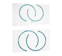 Ciieeo Autocollants pour Guitare Classique 4 Pcs Rosaces Rondes Bois 38 et 41 Décoratives Fines Autocollantes pour Trou de Résonance Protection sans Altérer le Son