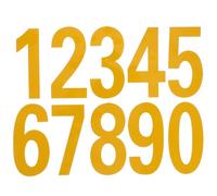 Ciieeo Autocollants Réfléchissants pour Numéros de Boîtes aux Lettres Extérieures 4 Pouces Jaunes, 4 Feuilles Numéros Adhésifs Vinyl Résistants à L'eau pour Maison et Boîte aux Lettres,