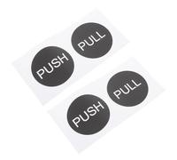 Ciieeo Autocollants Ronds Pousser Tirer 7 CM Lot de 4 Panneaux pour Portes de Restaurant et Décoration Intérieure