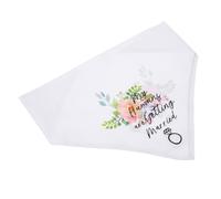 Ciieeo Bandana pour Chien de Mariage Blanc Double Couche en Coton Respirant Serviette Salivaire Triangulaire pour Chat et Chien Accessoire Photo Polyvalent pour Fêtes et Cérémonies
