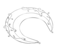 Ciieeo Bandeau à Couronne à Trois Couches en Métal Argenté, Forme Branche D'arbre, Solide et Confortable, Accessoire Cheveux Vintage pour Costume Déesse Halloween