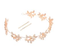 Ciieeo Bandeau de Mariée Doré Orné de Strass et Perles, Accessoire Cheveux Élégant pour Femme et Fille, Bandeau Délicat et Polyvalent Cérémonie Mariage et Fête