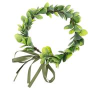 Ciieeo Bandeau de Mariée Léger et Décoratif, Vert Couronne de Feuilles Vertes Artificielles, Coiffe en Guirlande en Plastique pour Mariage et Fête