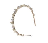 Ciieeo Bandeau Décoratif en Perles Artificielles Strass, Serrage-tête Léger et Non Glissant, Accessoire Coiffure Femme pour Fêtes Costumées, Bals Masqués et Mariage, Élégant Couvre-chef