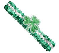 Ciieeo Bandeau Décoratif Saint-patrick pour Femme, Motif Trèfle Lumineux, Accessoire de Fête Léger et Confortable, Serrage-tête Original pour Festival et Célébration, Couvre-chef Festif