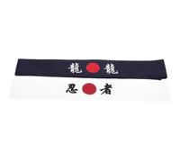 Ciieeo Bandeau d'exercice Japonerie 2pcs Style Samouraï en Tissu Facile à Porter et Respirant pour Entraînement de Karaté et Yoga