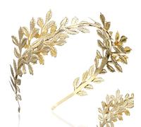 Ciieeo Bandeau Doré en Métal Style Baroque Feuilles D'olivier, Accessoire de Coiffure pour Mariage, Confortable et Élégant pour Fêtes et Danses