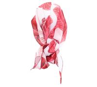 Ciieeo Bandeau Foulard Ethnique en Coton Larges Bords pour Chimiothérapie Turban Pirate Souple Rouge Feuille Bonnet de Nuit Femme Anti-Chute Cheveux Accessoire Cheveux Confort