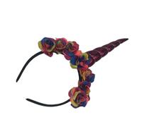 Ciieeo bandeau licorne coiffe de licorne bandeau corne de e x chapeaux de fleurs accessoires de déguisements cotillons Faveur du parti cosplay e Plastique