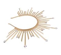 Ciieeo Bandeau Solaire Doré à Pointes de Soleil, Couronne de Déesse Légère et Confortable, Accessoire pour Costume Halloween Femme, Coiffure Festive et Cérémonie