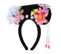 Ciieeo Bandeau Traditionnel Chinois Vintage Style Princesse de la Cour Impériale Serrage-Tête Ornemental Fleuri pour Cheveux Accessoire Coiffure Hanfu pour Photos et Occasions