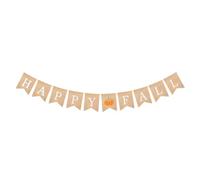 Ciieeo Bannière Décorative Automne Fanions Citrouille en Tissu Kaki pour Décoration Suspendue Chic de Fête Thanksgiving et Photos de Table