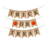 Ciieeo Bannière Halloween Toile avec Motifs Colorés Guirlande Décorative pour Fête Halloween Fanions Suspendus pour Décoration Intérieure et Extérieure