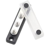 Ciieeo Barre Omnibus 4 Bornes 3/16” 48v 100a pour Camping-Car et Bateau, Bloc de Distribution Électrique Bornier Transparent Étanche, Barre de Bus Haute Intensité, Accessoire