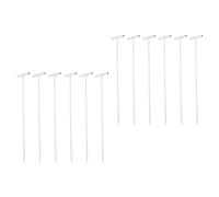 Ciieeo Barres de Fer à Sens Unique pour Porte de Cage à Pigeons, Tiges Robustes en Fer Argenté, Lot de 12 Pièces, Accessoires pour Cages à Oiseaux, Adaptées aux Pigeons Voyageurs