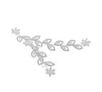 Ciieeo Barrette Paillettes Feuille Argentée pour Mariage, Accessoire Cheveux Léger et Fixation Sécurisée, pour Cérémonie Nuptiale et Réception Élégante