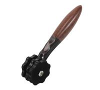 Ciieeo Bâton de Massage à Rouleau en Bois et Corne, Masseur Manuel Portable à Trois Roues pour Relaxation Musculaire et Massage Corporel