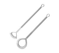 Ciieeo Bâtonnet Mélangeur en Acier Inoxydable 2 Pièces, Léger à Ressort, Outil Multifonction Cuisine, Design Triangulaire et Rond, Pratique pour Battre et Mélanger