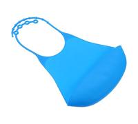 Ciieeo Bavoir Imperméable en Silicone pour Adultes, Grand Format, Protection Anti-éclaboussures pour Personnes Âgées, Accessoire Pratique pour Repas à Domicile, Nettoyage Facile, Bleu