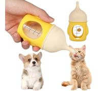 Ciieeo Biberon pour Chaton et Chiot 80ml en Silicone et PC Design Ergonomique Détachable pour Alimentation Facile des Nouveaux-nés Animaux