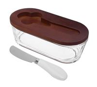 Ciieeo boîte à beurre beurrier en plat de beurre avec un couteau beurriers avec couvercle Acier inoxydable Café