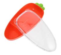 Ciieeo Boîte à Goûter Compartimentée en Abs Transparente 2 Compartiments Orange avec Couvercle Hermétique, Rangement Alimentaire Réfrigérateur Pratique pour Légumes et Salades, Boîte