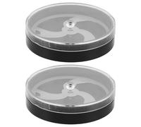 Ciieeo Boîte à Montre Portable en Plastique Noir 51,27 X 12,16 Mm, Lot de 2 Pièces, Étui de Rangement Compartiments Anti-poussière et Anti-Chocs, Organisateur pour Bracelets et