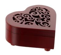 Ciieeo Boîte à Musique Forme de Cœur Coffre de Rangement pour Anniversaires et Occasions Spéciales Design Vintage et Romantique Parfait pour
