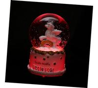Ciieeo Boîte à Musique Licorne Lumineuse en Boule de Cristal Décorative 15 CM Matériau Solide pour Chambre et Bureau Décoration