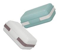 Ciieeo Boîte à Savonnette de Voyage Étanche 2pcs Couvercle, Porte-savons pour Salle de Bain en PP, Design Simple et Léger, Vie Quotidienne