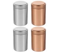 Ciieeo Boîte À Thé En Fer Blanc 4 Pièces 2.68X1.77X1.77 Pouces Récipient Hermétique Portable Pour Stockage Feuilles De Thé En Vrac Et Sucre Cuisine