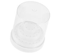 Ciieeo Boîte de Rangement en Plastique Blanc pour Embouts de Ponçage D'ongles Design Compact et Trous Spéciaux, Pratique pour Outils de Manucure Professionnels