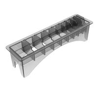 Ciieeo Boîte de Rangement Transparente Noire 10 Emplacements pour Peignes de Tondeuse, Support de Base pour Outils de Coiffure, Mallette Compacte Salon et Usage Professionnel